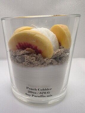 Peach Cobbler Scented Candle - Peach Yellow 20OZ